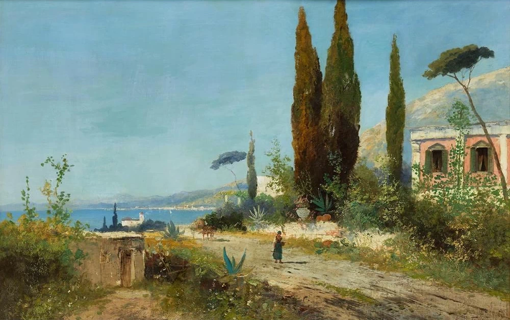 Vista estiva della costiera amalfitana